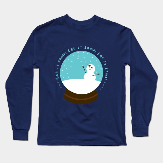 Snow Globe: let it snow! Long Sleeve T-Shirt by candhdesigns